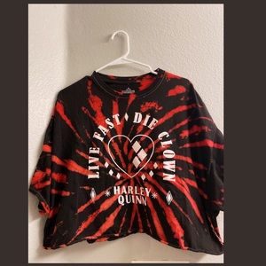 Tye die cropped Harley Quinn Tee